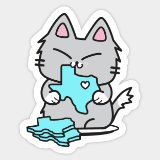 Texas Cookie Cat Sticker